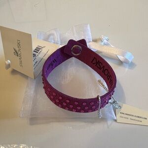 Swarovski Hot Pink leather crystal bracelet
